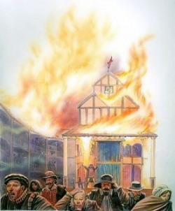 fire at the globe theater
